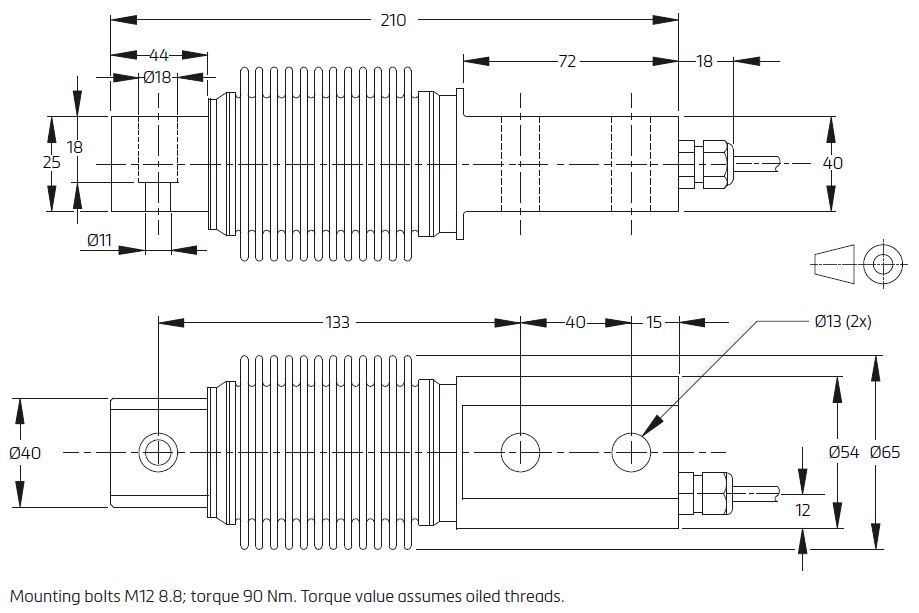 Dimensions of Flintec SB8L